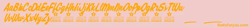 fuente Honey Lips Personal Use – Fuentes Naranjas Sobre Fondo Rosa