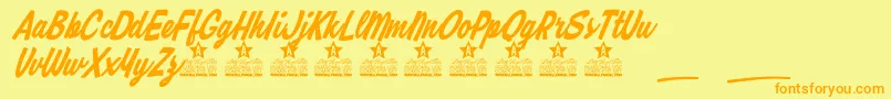 Police Honey Lips Personal Use – polices orange sur fond jaune