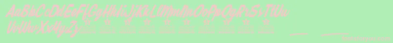 Honey Lips Personal Use Font – Pink Fonts on Green Background