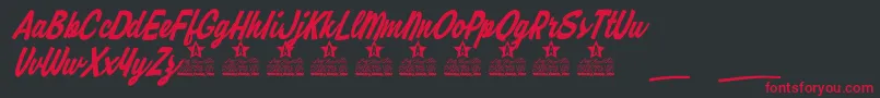 Honey Lips Personal Use Font – Red Fonts on Black Background