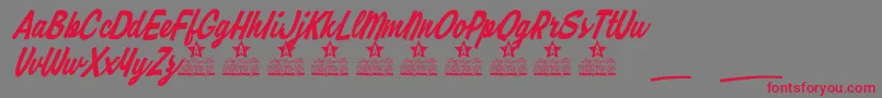 Honey Lips Personal Use Font – Red Fonts on Gray Background
