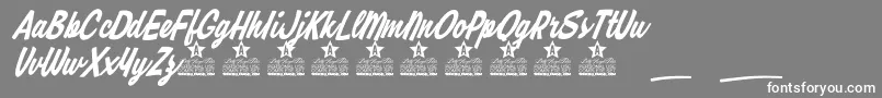 Honey Lips Personal Use Font – White Fonts on Gray Background