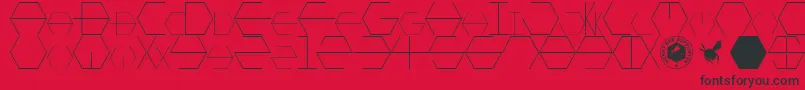 HONEYCOMBED Font – Black Fonts on Red Background
