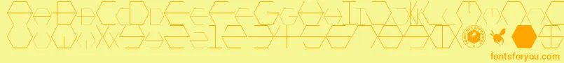 Шрифт HONEYCOMBED – оранжевые шрифты на жёлтом фоне