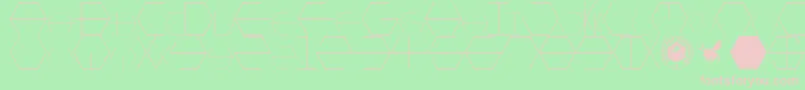 HONEYCOMBED Font – Pink Fonts on Green Background