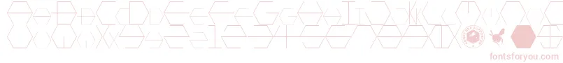 フォントHONEYCOMBED – 白い背景にピンクのフォント
