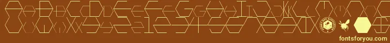 HONEYCOMBED Font – Yellow Fonts on Brown Background