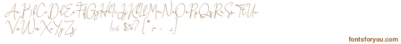 Шрифт Honeymoon Avenue Script Demo – коричневые шрифты на белом фоне
