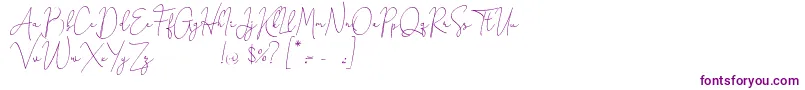 Шрифт Honeymoon Avenue Script Demo – фиолетовые шрифты на белом фоне