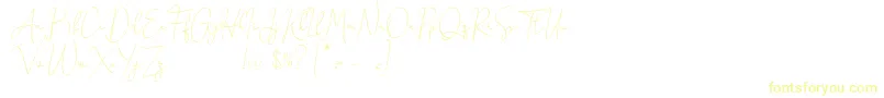 Honeymoon Avenue Script Demo-Schriftart – Gelbe Schriften