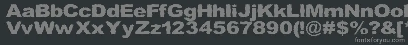 Roughhewn Font – Gray Fonts on Black Background