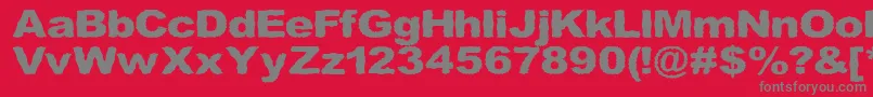 Roughhewn Font – Gray Fonts on Red Background
