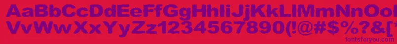 Шрифт Roughhewn – фиолетовые шрифты на красном фоне