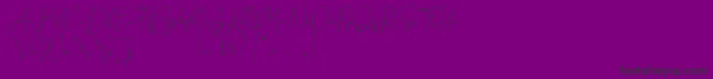 Honeymoon Avenue Script Demo Font – Black Fonts on Purple Background