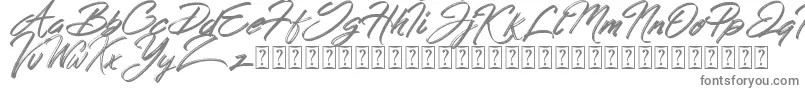 Czcionka Hong Kong Script Brush – szare czcionki