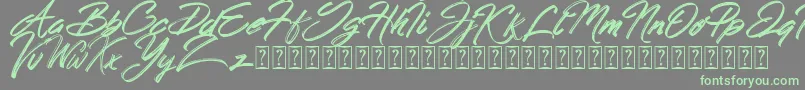 Шрифт Hong Kong Script Brush – зелёные шрифты на сером фоне