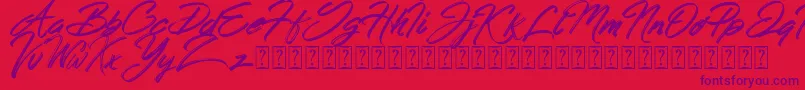 En savoir plus sur la police Hong Kong Script Brush Police Hong Kong Script Brush – polices violettes sur fond rouge