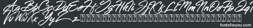 Шрифт Hong Kong Script Brush – белые шрифты на чёрном фоне