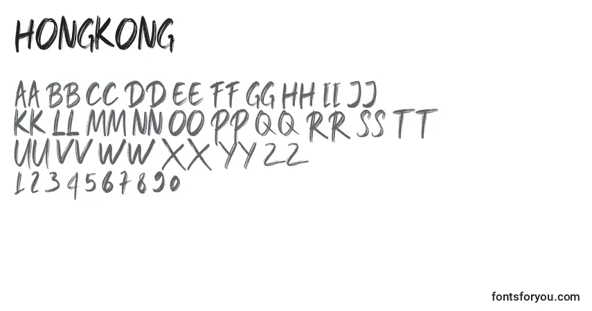 Schriftart HONGKONG (129862) – Alphabet, Zahlen, spezielle Symbole