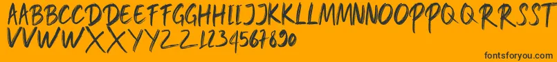 HONGKONG Font – Black Fonts on Orange Background