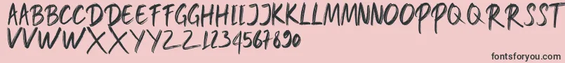 HONGKONG Font – Black Fonts on Pink Background