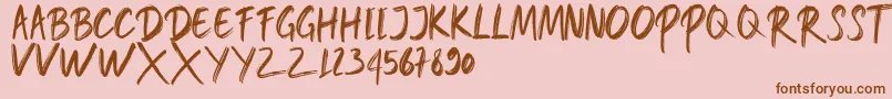 HONGKONG Font – Brown Fonts on Pink Background