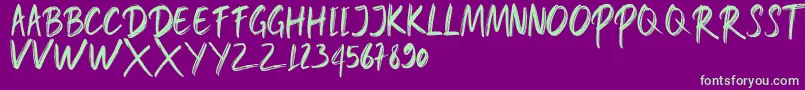HONGKONG Font – Green Fonts on Purple Background
