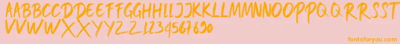 HONGKONG Font – Orange Fonts on Pink Background