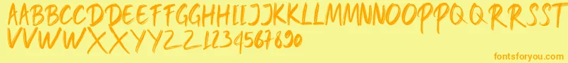 HONGKONG Font – Orange Fonts on Yellow Background