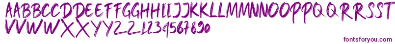 Шрифт HONGKONG – фиолетовые шрифты на белом фоне