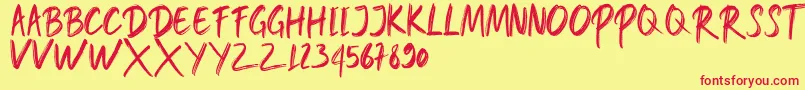 HONGKONG Font – Red Fonts on Yellow Background