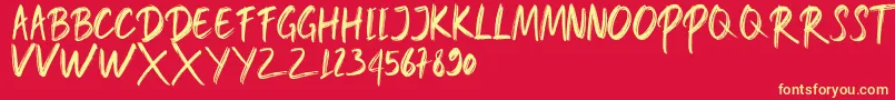 HONGKONG Font – Yellow Fonts on Red Background