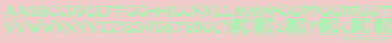 hongkong Font – Green Fonts on Pink Background