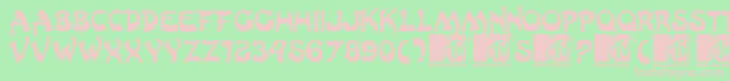 hongkong Font – Pink Fonts on Green Background