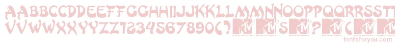 hongkong Font – Pink Fonts on White Background