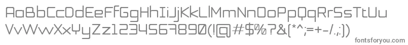 Honor-fontti – harmaat kirjasimet valkoisella taustalla