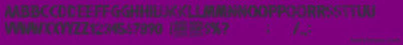 Шрифт Hood Army Stencil – чёрные шрифты на фиолетовом фоне
