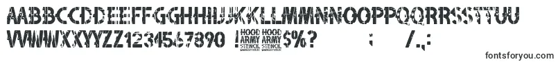 Czcionka Hood Army Stencil – szablony czcionek