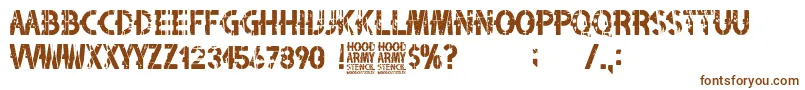 Hood Army Stencil Font – Brown Fonts on White Background