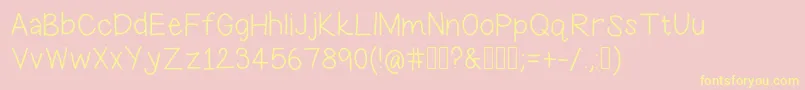 Hoodie  Sweatpants Font – Yellow Fonts on Pink Background