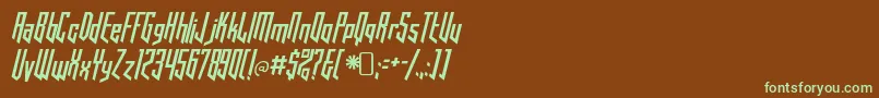 Шрифт hooked up 101 – зелёные шрифты на коричневом фоне