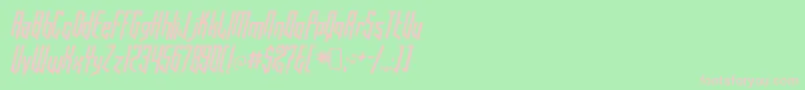 hooked up 101 Font – Pink Fonts on Green Background