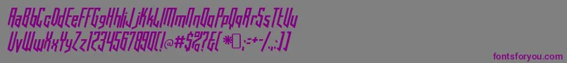フォントhooked up 101 – 紫色のフォント、灰色の背景