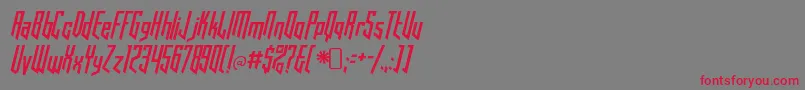 hooked up 101 Font – Red Fonts on Gray Background
