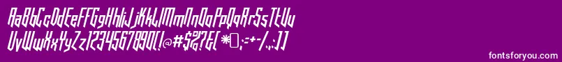 フォントhooked up 101 – 紫の背景に白い文字