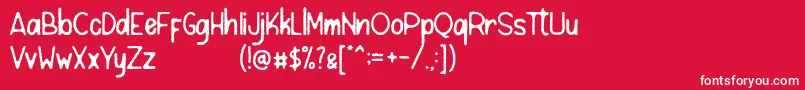 Hoolegan Demo Font – White Fonts on Red Background