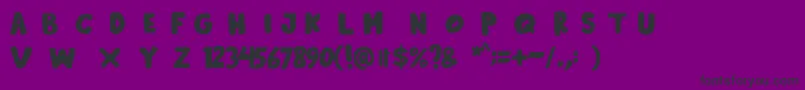 フォントHooliday – 紫の背景に黒い文字