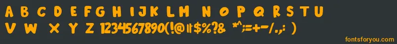 Hooliday Font – Orange Fonts on Black Background