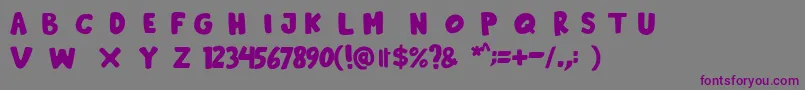 Шрифт Hooliday – фиолетовые шрифты на сером фоне