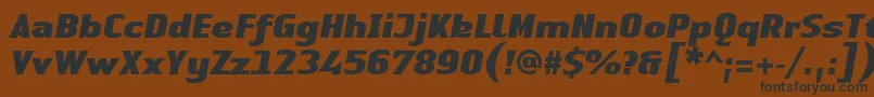 Шрифт LinotypeAuthenticSansBlackitalic – чёрные шрифты на коричневом фоне